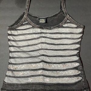 Shop Therapy black grey tank top size M/L
